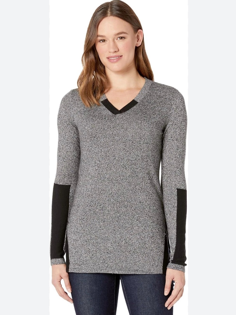 Smartwool Sweater Womens S Gray Heather Black Tunic Wool